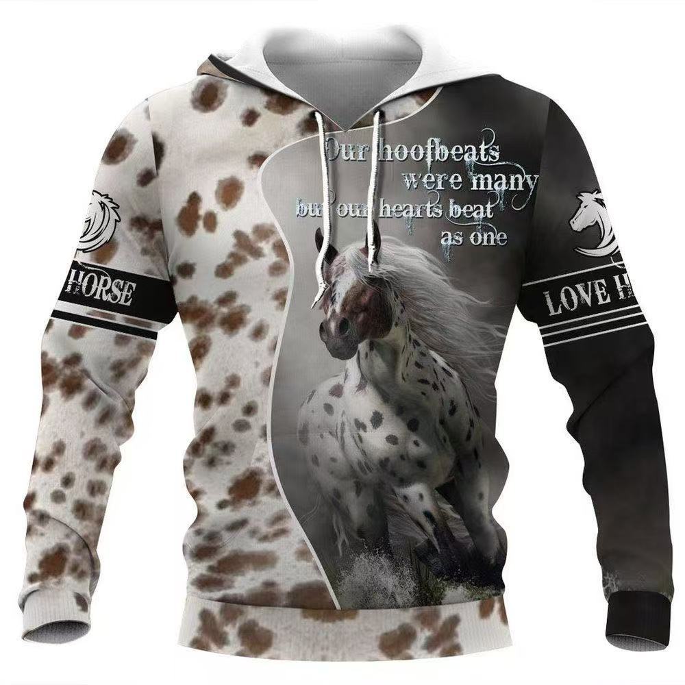 Winter New Sweater European and American Style Lion Animal 3D Three-dimensional Printing Pattern Large Size Loose Sweater