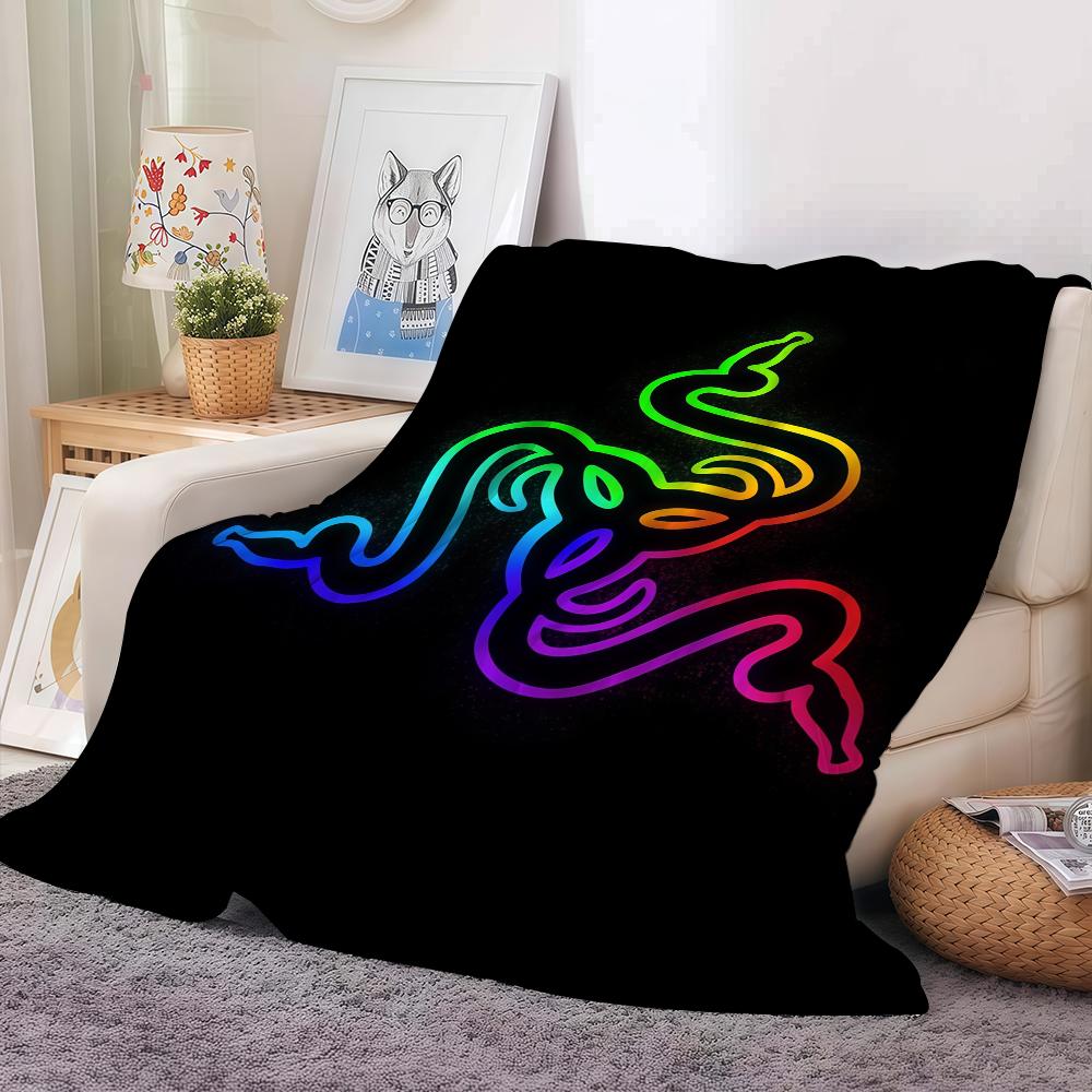 Fashion print R-Razer Blanket For Sofa Office Bed Plane Travel Sleep Read Relax Camping Soft And Warm