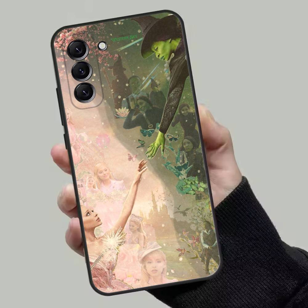 

W-Wicked Musical Green Cool Phone Case For Samsung Galaxy A 73,72,51,53,52,71,22,5G,Note,J7,8,9 Soft Precise Hole Black Cover SamsungA71