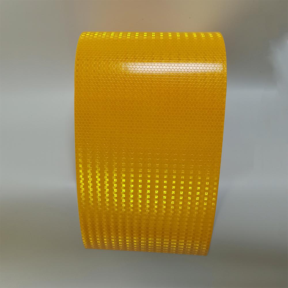 20cm*5m Reflective Tapes Bright Honeycomb Orange-Yellow Reflectors Strip Waterproof Adhesive High Reflection Stickers For Truck