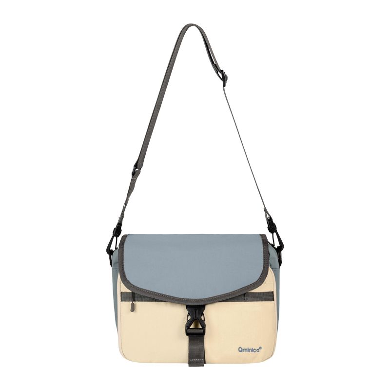 

Qminica Fashion Commuter Shoulder Bag 11-Inch Pad Storage Casual Multi-Compartment Messenger Bag Waterproof Messenger Bag Sea salt cream fufu