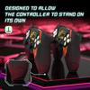 PlayVital PS5 Controller Silicone Mecha Rhino Shockproof Protective Easy Includes Thumb Grips and Compatible with Charging Black Red Cover, Series,