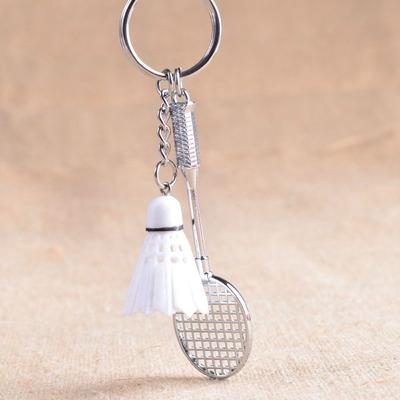 Mini DIY Fashion Badminton Racket Key Chain Key Holder Key Ring Keyfob Badminton Pendant Keyring