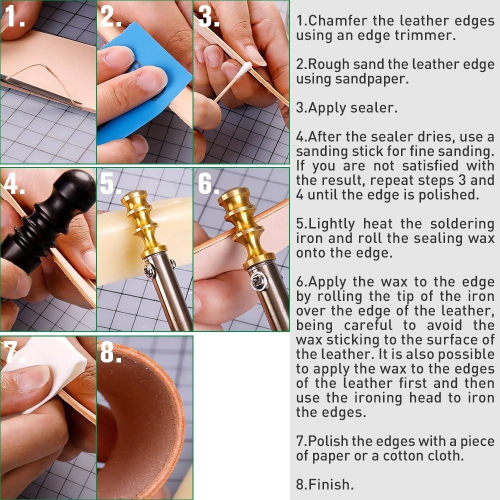 Electric Leather Edge Heating Press Machine Seal Embossing Heater AC 100-230V Leather Grooving Tool Leather Craft DIY
