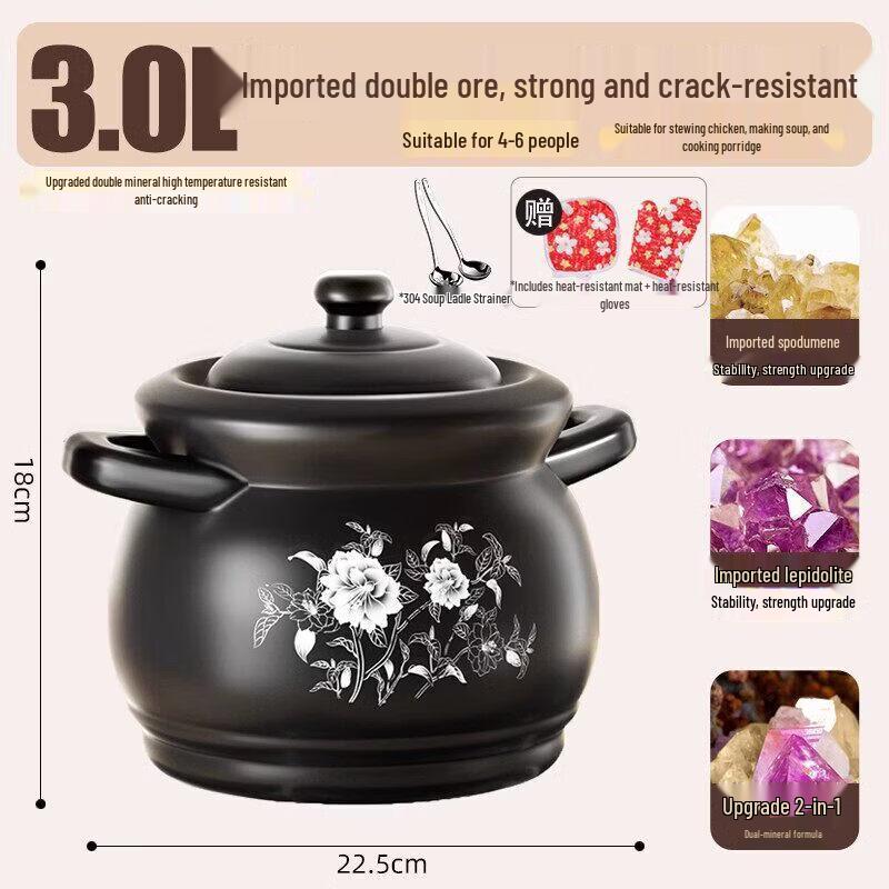 Qiwei Heat-Resistant Ceramic Casserole Pot