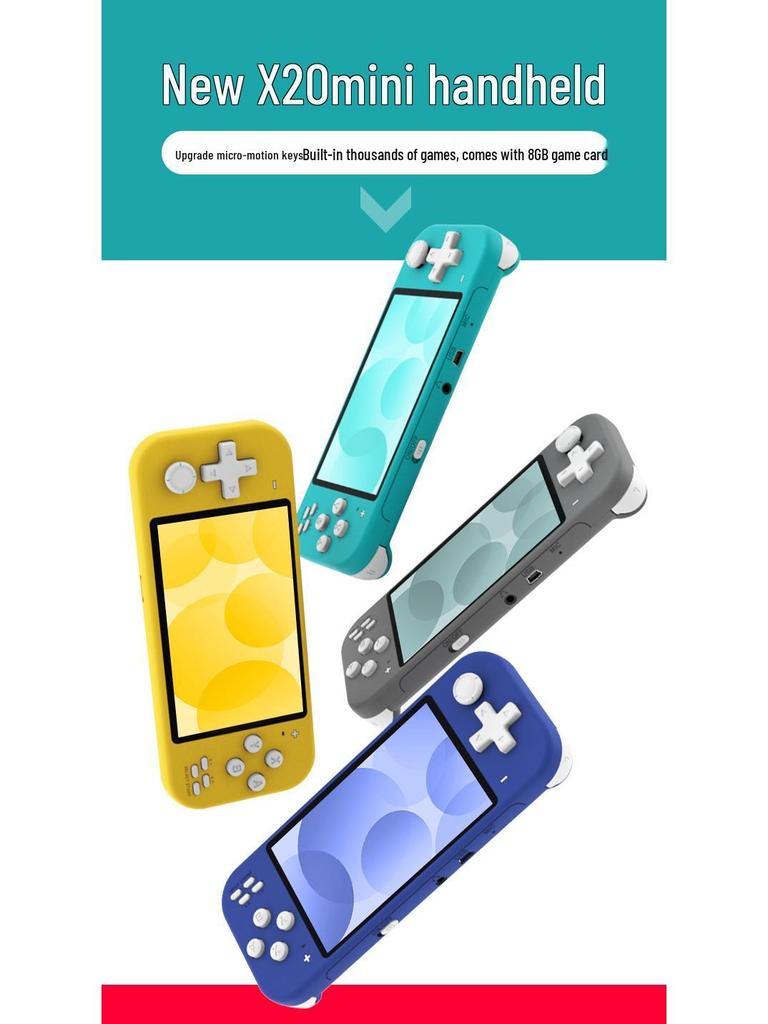 X20MINI Handheld Game Console for Kids - Mini PSP with GBA & Arcade Games, Non-SwitchLite.