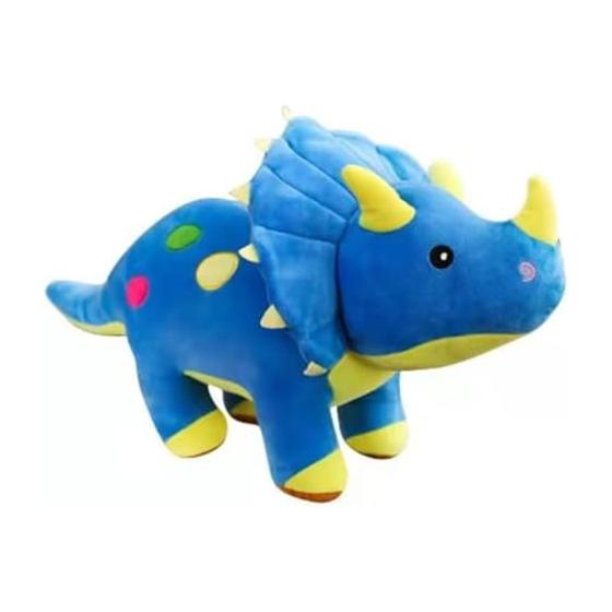 Dinosaur stuffed toy cute Triceratops (blue 40cm)