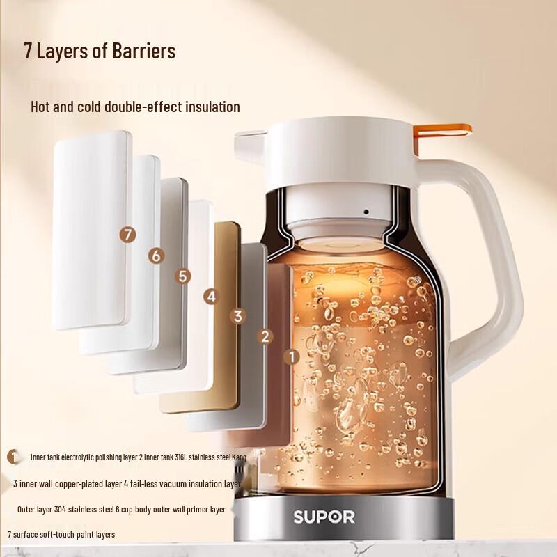 SUPOR Large Capacity Insulated Thermos Kettle