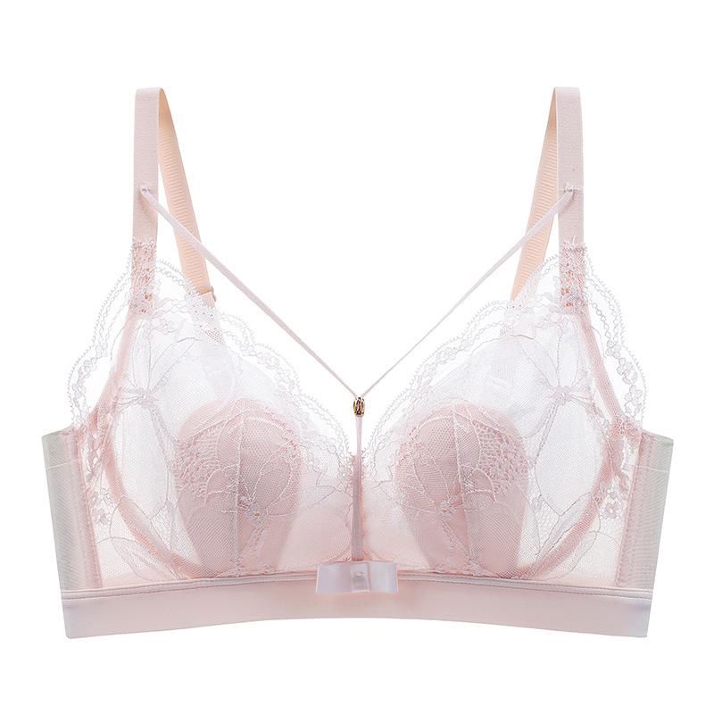 

Тонкий бюстгальтер с ушками кролика для женщин, удобный аксессуар для груди, предотвращающий обвисание, пуш-ап 40/90C розовый