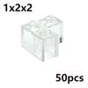 MOC Transparent Thick Building Blocks Figures 1x1 1x2 2x2 2x4 Dots Clear Brick Compatible Brand Educational Creative Toy for Kid