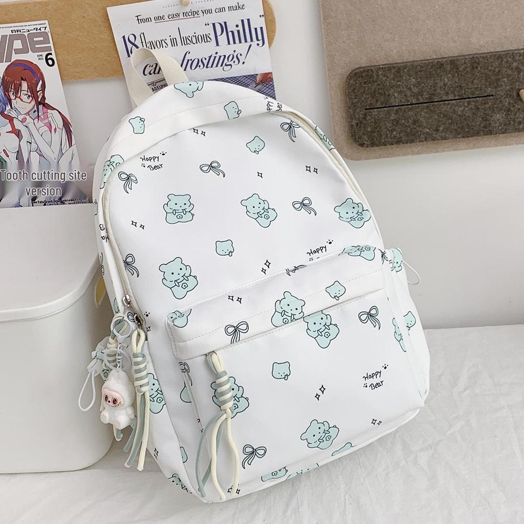 Chic Cartoon Backpack: Cute, Lightweight, High-Capacity Schoolbag & Sweet Casual Style for Students