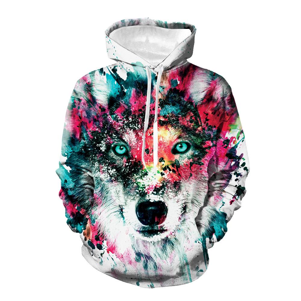 3D Printed BF Fox Wolf Head Hoodie Starry Sky Tiger Marvel Alliance Couple Sportwear
