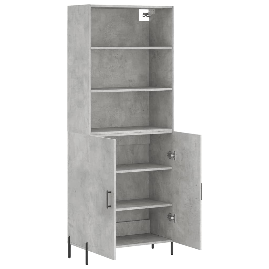 Highboard Concrete Grey 69.5 x 34 x 180 cm Particleboard