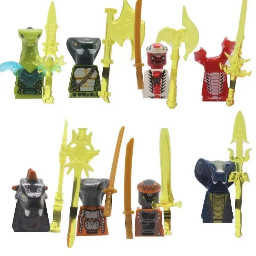 104 PCS ninja building block doll set, assembled role action doll DIY building block doll toy boy birthday gift.