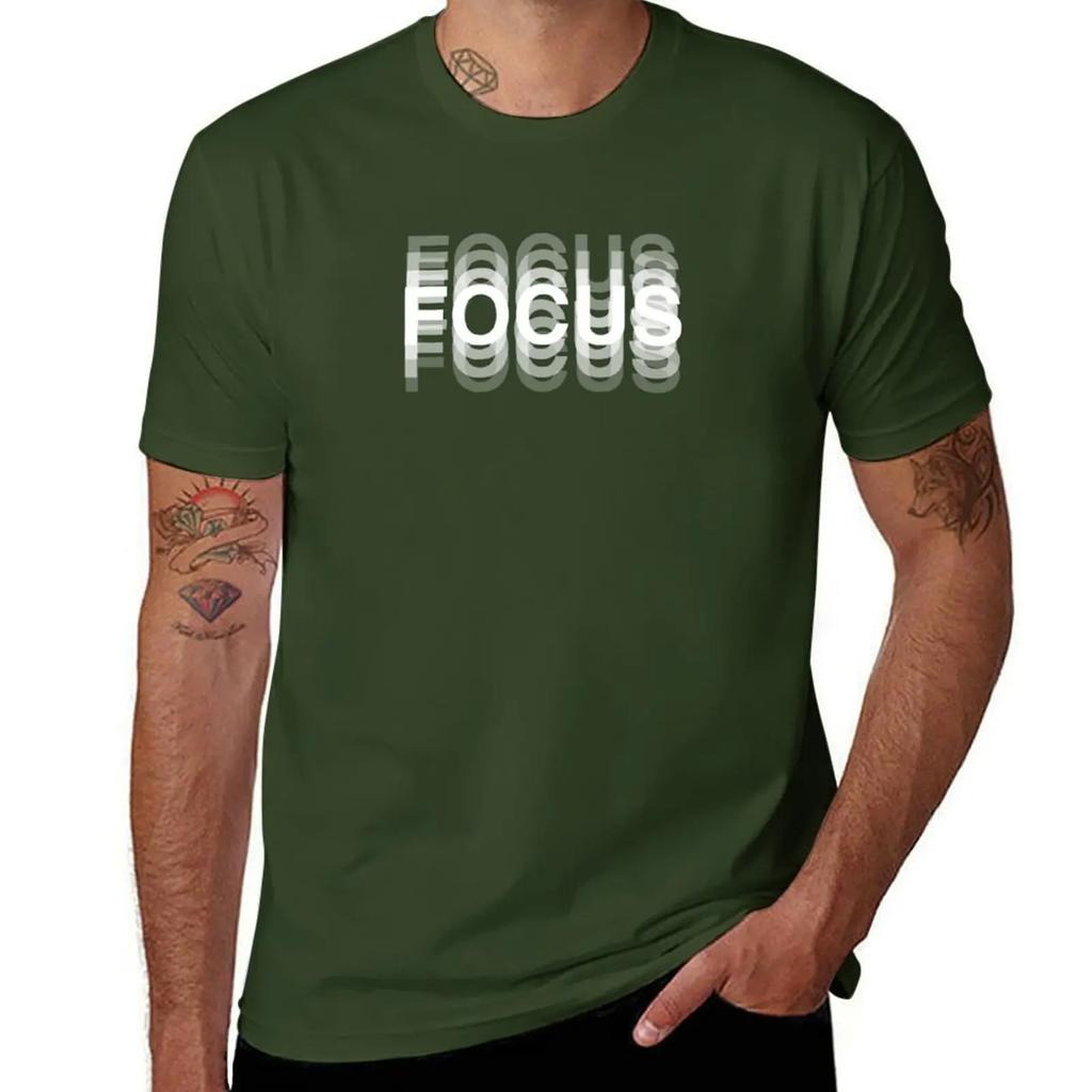 Focus - Optical Illusion T-Shirt customs cute tops oversized kawaii clothes t shirts