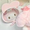 Sanrio My Melody Handheld Makeup Mirror Cute Desktop Foldable Cosmetics Mirror Toys Girls Gift