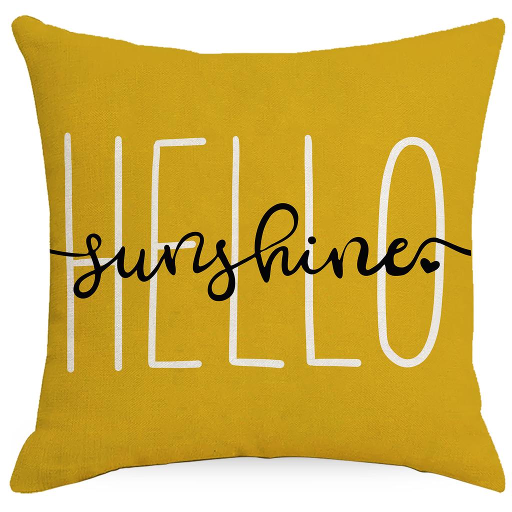 Spring and Summer Sunflower Pillow Case Home Sofa Pillow Combination Color Sofa Pillow