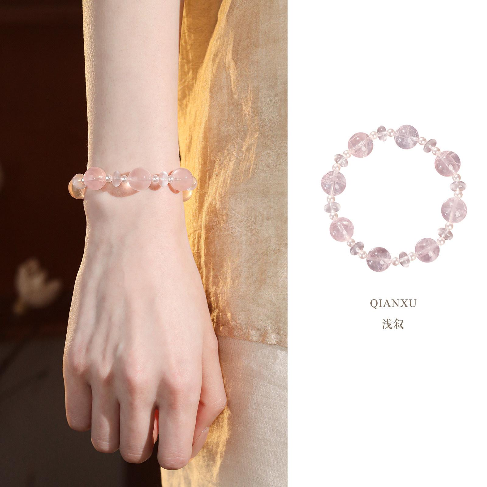 

Brief description of the evening natural white crystal bracelet 15-16CM Fits wrist size