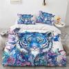 3D Animal Duvet Cover Microfiber Wolf Fox Elk Bedding Set Wild Animals Comforter Cover King Queen For Teen Adults 2/3pcs