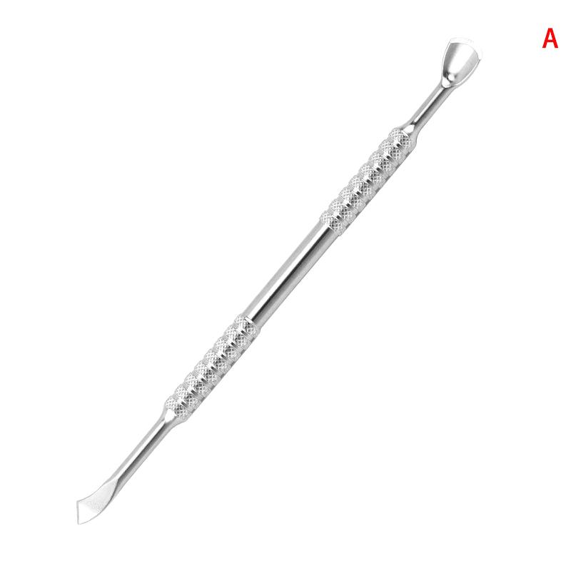 Nail Art Care Tool Double-Ended Shaped Stainless Steel Dual-Sided Cuticle Pusher Ingrown Toenail Lifter Remover Trimmer