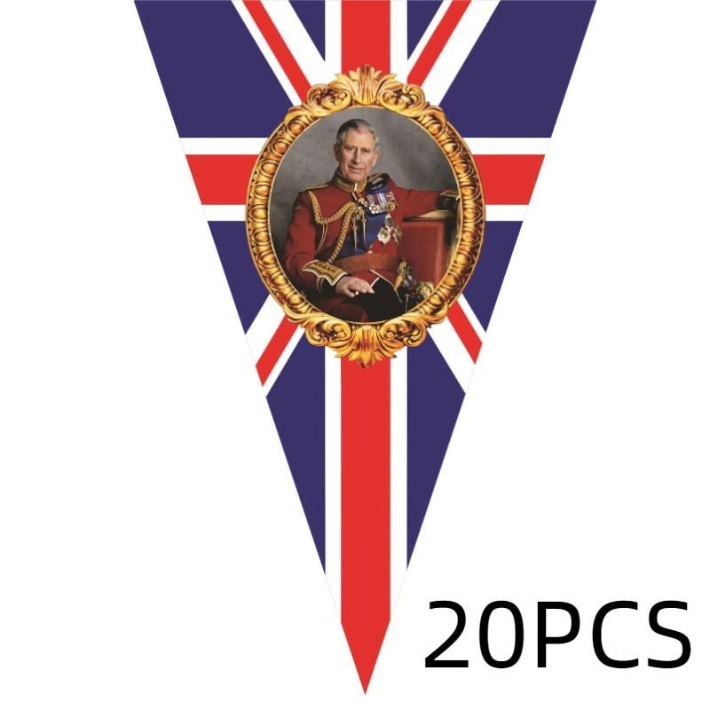 Patriotic Red Flag 90x150cm British King Charles Coronation Spring Yarn Material