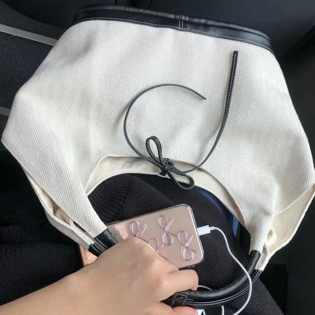 Borsa Tote in Tela Coreana da Donna Moda Pendolare Borsa a Mano Versatile Borsa a Spalla Sottobraccio Borsa a Tracolla