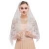 Breathable Wedding Lace Shawl Lace Trim Mantilla Headwear Scarf Veil Prayer Shawl  for Woman