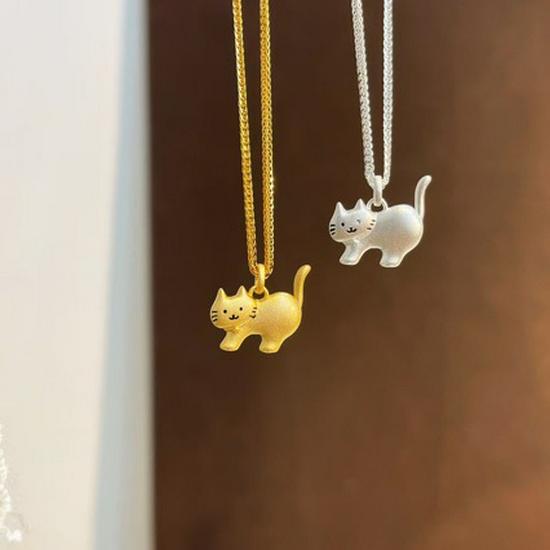 Little Cat Sterling Silver Pendant Necklace - Cute & Versatile Gift for Women