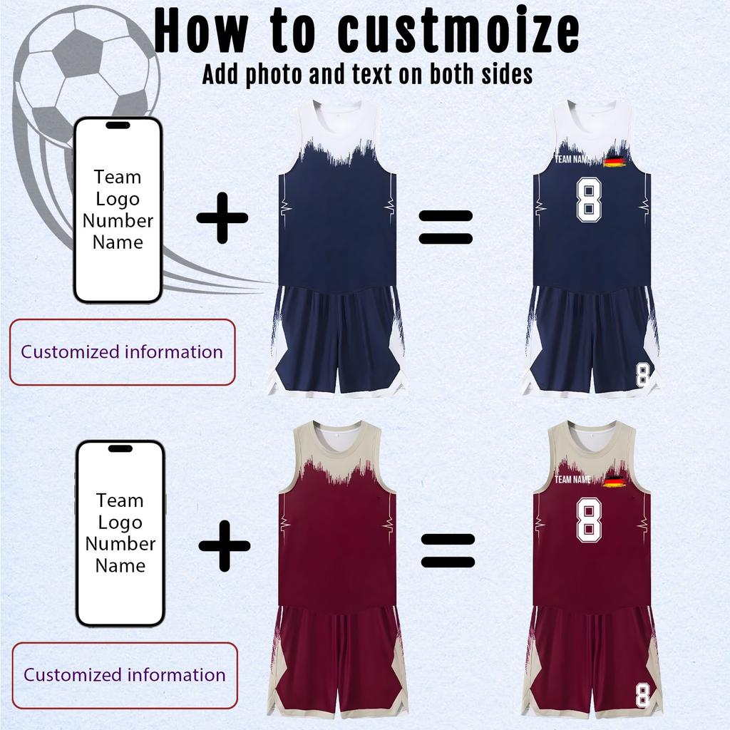 DIY Custom Adult And Children Three-piece Basketball Uniforms