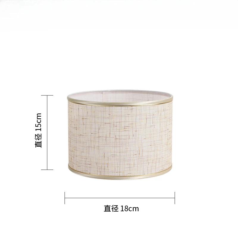 Nordic Cloth Metal Lamp Shade Home Decoration E27 Linen Fabric Metal Desk Lamp Cloth Lampshade 14/22/25cm Height
