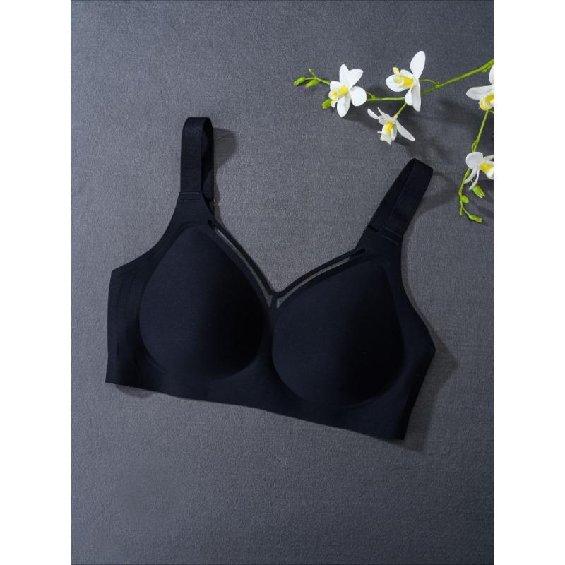 Simple Seamless Wireless Soft Support Anti Sagging Fixed Cup Bra For Women S