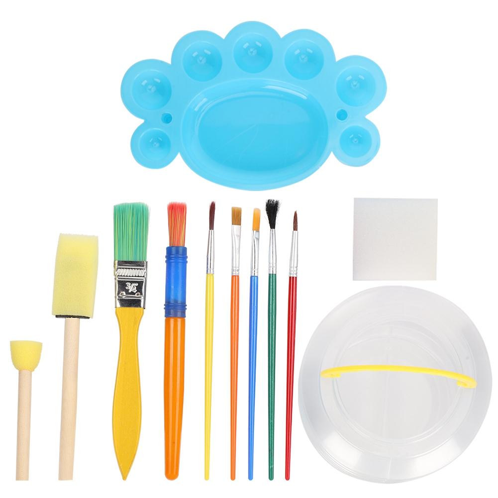 YS8011 Conjunto de Pintura Infantil DIY Grafite Pincel de Belas Artes Paleta Balde Brinquedos de Desenho