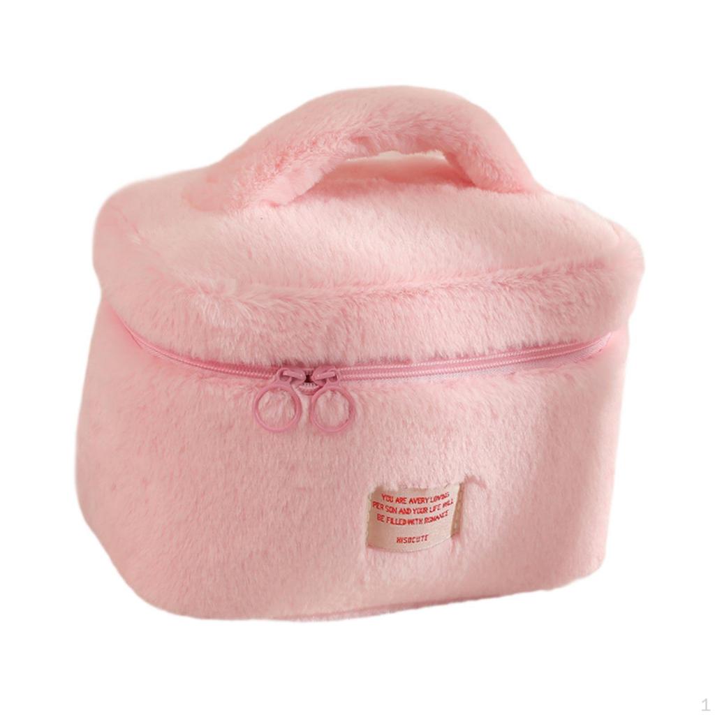 Kosmetisk väska för resor och affärer med plyschdesign