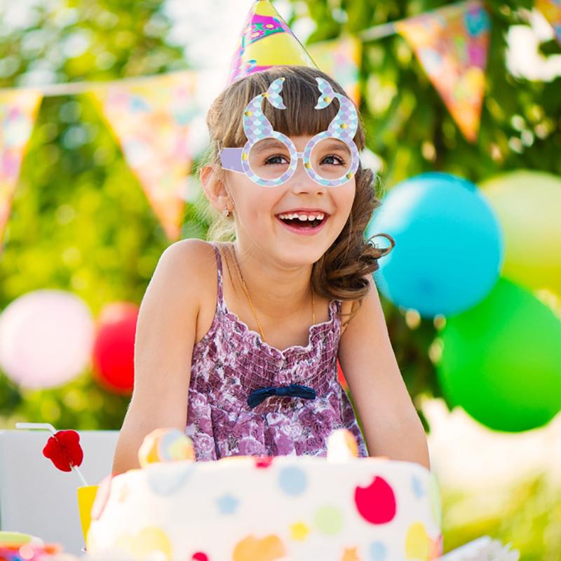 12Pcs Mermaid Party Paper Glasses Frame Cartoon Mermaid Glasses Children'S Birthday Party Gift Underwater Theme Party Supplies