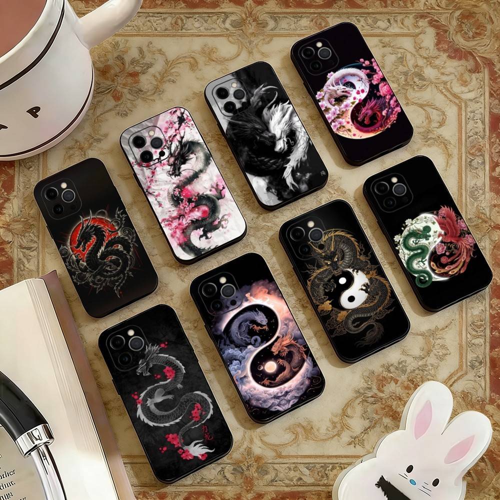 Yin Yang D-Dragon Collection Phone Case Silicone Soft For IPhone 17 16 15 14 13 12 11 X XR Plus Pro Max Plus