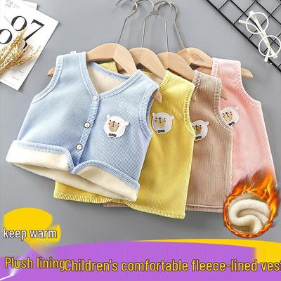 Gilet Accogliente Foderato in Pile per Bambini per Autunno e Inverno - Neonati a Taglia Media