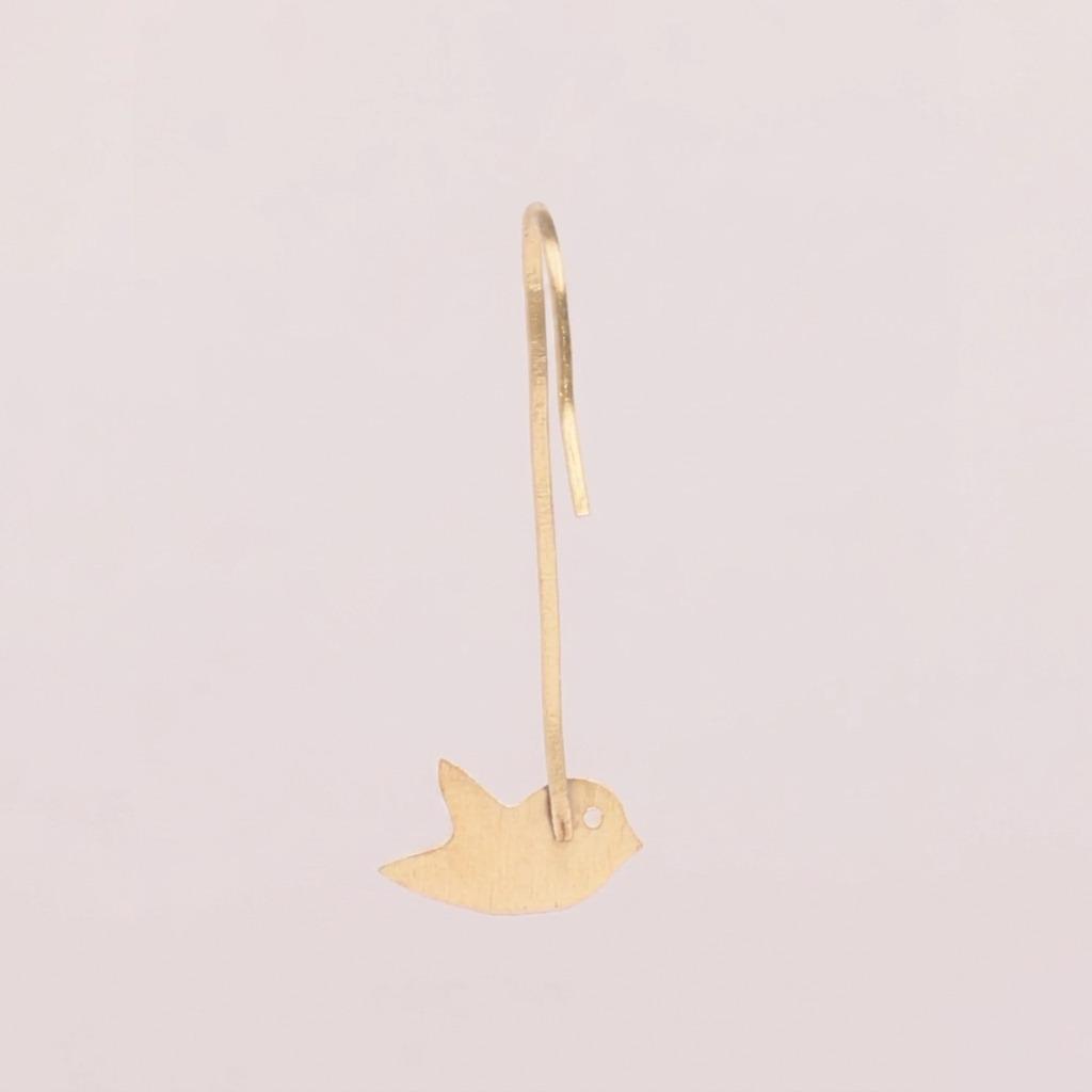 Alma Songbird Handmade Brass Earrings