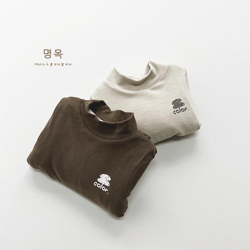 Simple Versatile Kids Fleece Lined Thermal Warm Top Boys Girls Children Casual Clothing