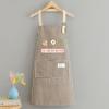 Cross-Back Cotton Crepe Apron for Milk Tea Shop Employees