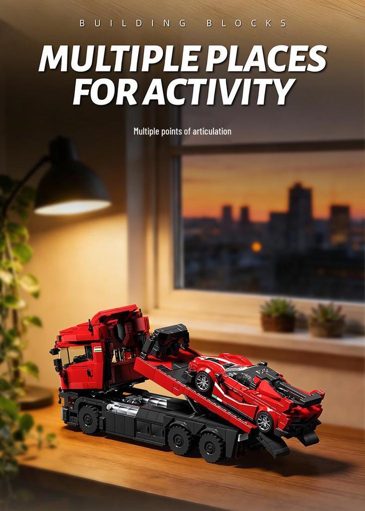 Scania Tractor Head Children's DIY Building Blocks Toy