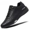 Soft sole wear-resistant men's shoes new Paul trend leather surface white shoes air cushion running shoes lace-up sports shoes men