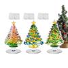 Tabletop Christmas Tree Figurines 2D Acrylic 3 Pieces Festival Sculpture Christmas Tree Desk Ornament For Party Tabletop Mantel