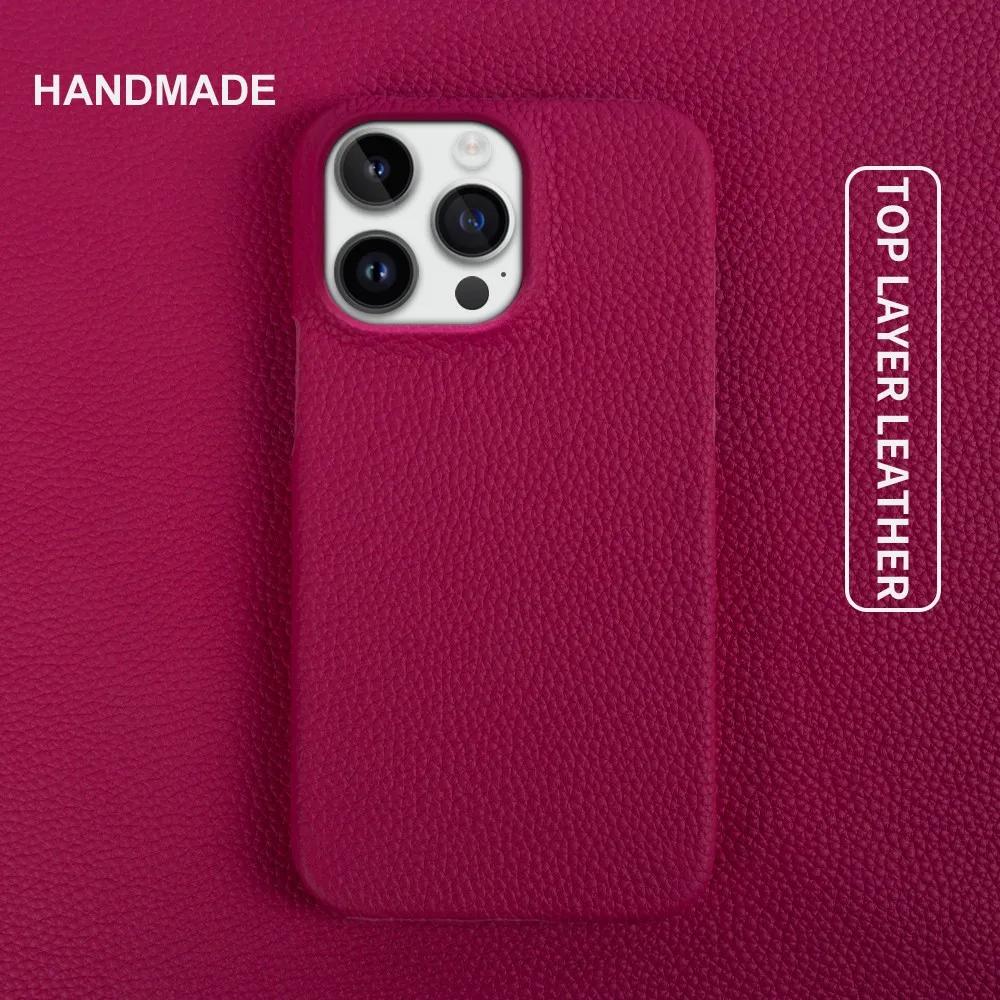 For Iphone 13 Pro Case Luxury Genuine Leather Cover Back Etui Coque Shockproof for Funda Iphone14 XR XSMax 15 7 8Plus 12 Carcasa