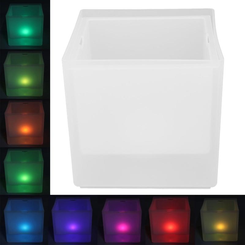 LED Ice Bucket 3.5L Large Capacity IP65 Water Proof Square 2 Layer For Champagne Drinks Beer KTV Parties Bar Home
