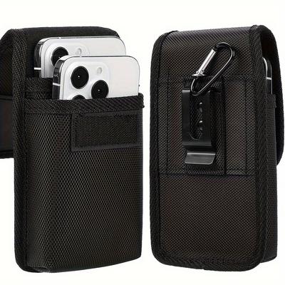 Dvouvrstvé kožené pouzdro na mobilní telefon, pánská multifunkční spona na mobilní telefon, taška na mobil