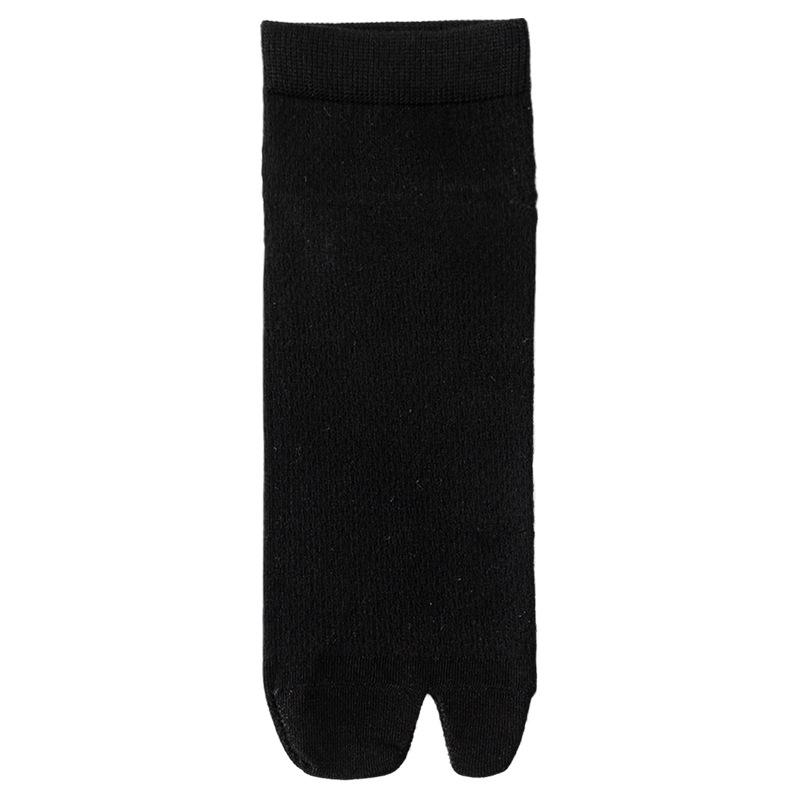 Two-toe Socks - Women s Summer Pure Cotton Mesh Breathable Short Socks, Flip-flops, Thumb Socks, Wooden Clogs, Split-toe Socks 1 pair чёрный