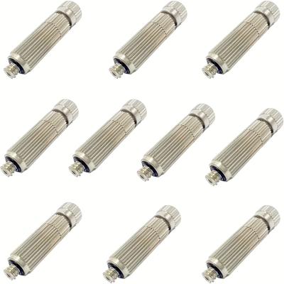 Pack Of 10 High Pressure Nickel Plated Brass Cooling Spray Nozzles With 0.4mm Ceramic Orifice For Outdoor Mists Systems