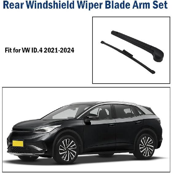 JSCARLIFE Rear Windshield Wiper Blade Arm Set for V-W ID.4 2021 2022 2023 2024, Rear Wiper Arm Blade Set -Original Equipment Replacement