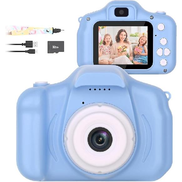 Mafiti Kids Camera,26MP HD Mini Selfie Digital Camera for Kids,Toddler Camera1080P Video,Outdoor Toy for Holiday,Birthday Xmas Gift for 3-8 Years Old