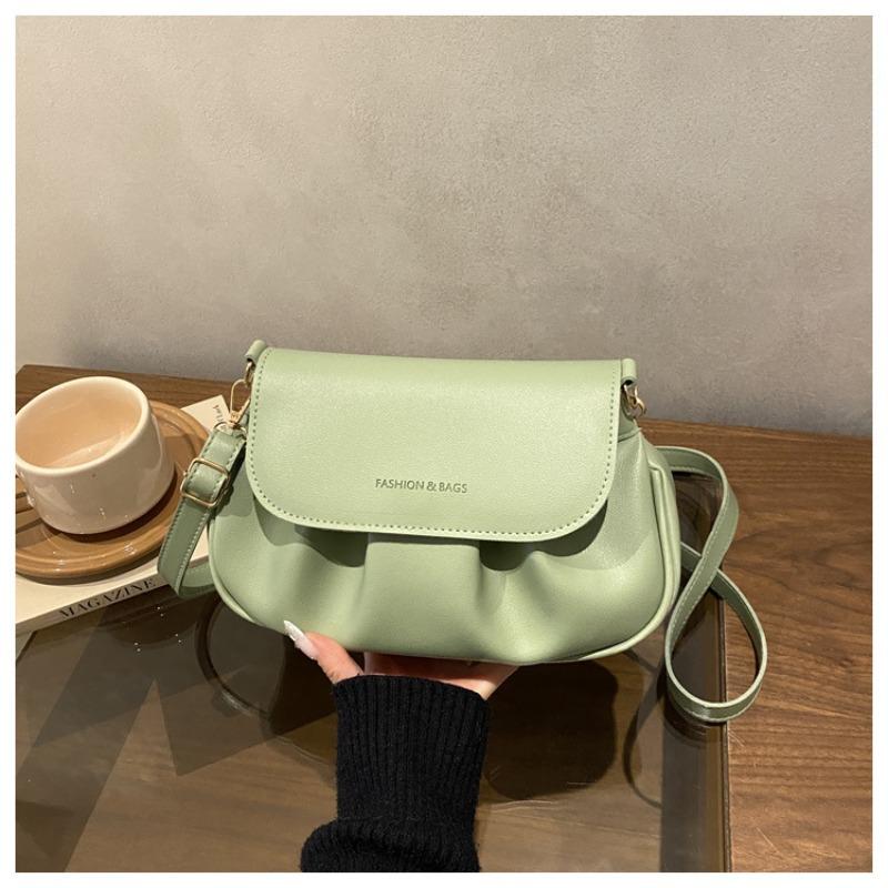 Fashionable Pleated Small Bag - Simple and Stylish Single-shoulder Crossbody Bag for Daily Use  Riding Bag Style Bag